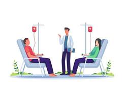 illustrazione del concetto di donazione di sangue vettore
