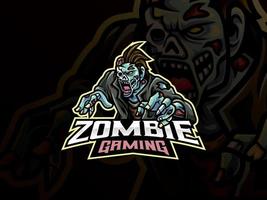logo di eSport di zombi vettore