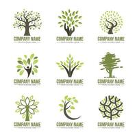 collezione logo albero vettore