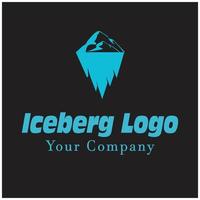 iceberg logo modello vettore simbolo natura