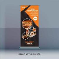 Ristorante Roll Up Banner vettore