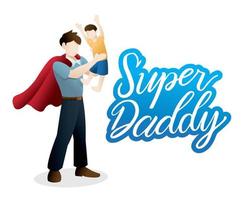 illustrazione vettoriale super papà