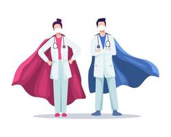 illustrazione del concetto di super dottore