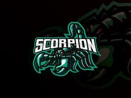 disegno del logo sportivo della mascotte dello scorpione vettore