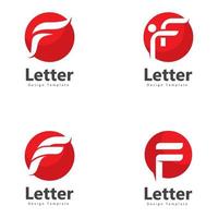 elementi del modello di progettazione dell'icona del logo della lettera f