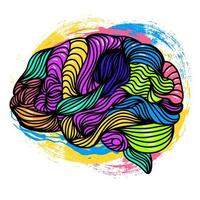 cervello astratto colorato vettore