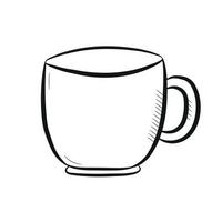 tazza disegnata a mano semplice. stile scarabocchio. illustrazione vettoriale isolato su uno sfondo bianco