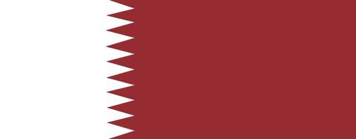 bandiera del Qatar. colori e proporzioni ufficiali. bandiera nazionale del Qatar. vettore