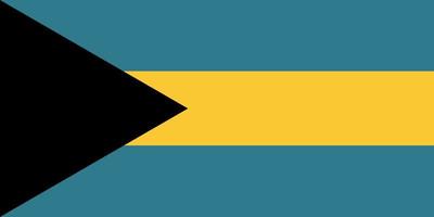 bandiera delle Bahamas. colori e proporzioni ufficiali. bandiera nazionale delle Bahamas. vettore