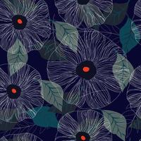 Seamless pattern di fiori bianchi vettore