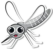 carino zanzara in stile pop art vettore
