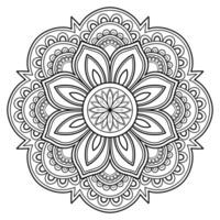 modello astratto della mandala di vettore. arte sul muro. libro da colorare modello in pizzo il tatuaggio. design per una camicia di vernice per carta da parati e un design adesivo per piastrelle, ornamento decorativo a cerchio in stile etnico orientale vettore