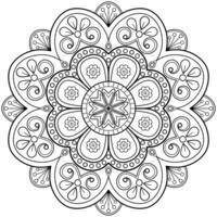 modello astratto della mandala di vettore. arte sul muro. libro da colorare modello in pizzo il tatuaggio. design per una camicia di vernice per carta da parati e un design adesivo per piastrelle, ornamento decorativo a cerchio in stile etnico orientale vettore