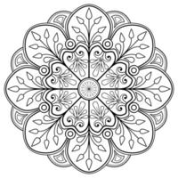 modello astratto della mandala di vettore. arte sul muro. libro da colorare modello in pizzo il tatuaggio. design per una camicia di vernice per carta da parati e un design adesivo per piastrelle, ornamento decorativo a cerchio in stile etnico orientale vettore