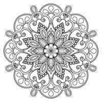 modello astratto della mandala di vettore. arte sul muro. libro da colorare modello in pizzo il tatuaggio. design per una camicia di vernice per carta da parati e un design adesivo per piastrelle, ornamento decorativo a cerchio in stile etnico orientale vettore