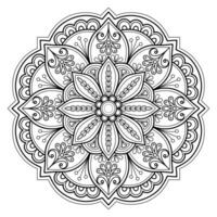 modello astratto della mandala di vettore. arte sul muro. libro da colorare modello in pizzo il tatuaggio. design per una camicia di vernice per carta da parati e un design adesivo per piastrelle, ornamento decorativo a cerchio in stile etnico orientale vettore