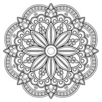 modello astratto della mandala di vettore. arte sul muro. libro da colorare modello in pizzo il tatuaggio. design per una camicia di vernice per carta da parati e un design adesivo per piastrelle, ornamento decorativo a cerchio in stile etnico orientale vettore