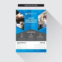 Design moderno blu e grigio Business Flyer Template vettore