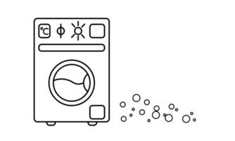 concetto di arte della linea di lavatrice. illustrazione vettoriale