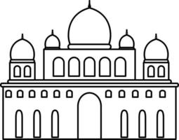 vettore di contorno della moschea