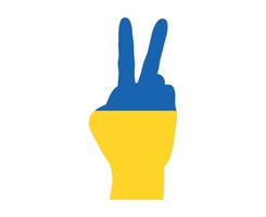 ucraina bandiera mano pace emblema simbolo nazionale europa astratto illustrazione vettoriale design