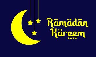 illustrazione del saluto del ramadan kareem adatto per poster, biglietto di auguri, ecc vettore