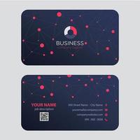 Dot Lines Business Card Design astratto vettore