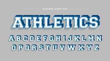 Tipografia Blue Varsity College Slab Serif vettore