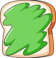 marmellata verde su crostini di pane vettore