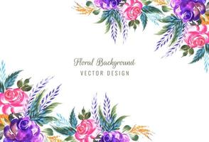 Cornice fatta di sfondo decorativo composizione floreale vettore