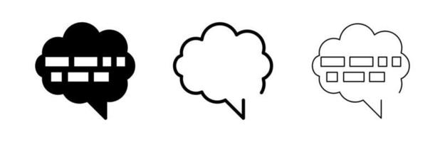 segno di bolla vocale. spazio di conversazione nel cloud. palloncino con cornice di ricambio. bolla di pixel per il traffico del sito Web e l'app intelligente. modello di logo di illustrazione moderna di vettore di icone. bolle di nuvole.