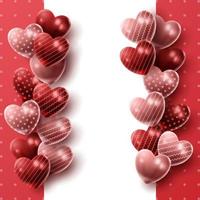 felice San Valentino sfondo con palloncino cuore e composizione presente per banner, poster o biglietto di auguri. illustrazione vettoriale