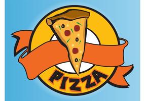 logo della pizza vettore