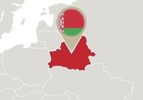 bielorussia sulla mappa dell'europa vettore