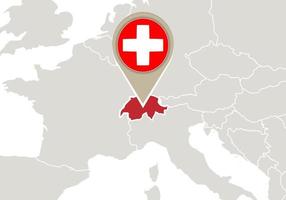 svizzera sulla mappa dell'europa
