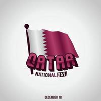 illustrazione vettoriale della giornata nazionale del qatar. adatto per poster e banner di biglietti di auguri.