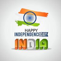 illustrazione vettoriale felice giorno dell'indipendenza dell'india. adatto per biglietti di auguri, poster e banner.