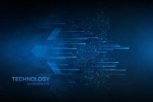 Tecnologia digitale concetto sfondo blu