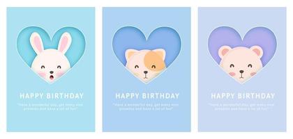 Set di carte per baby shower vettore