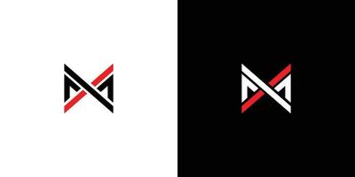 design moderno e accattivante del logo della lettera mx delle iniziali vettore