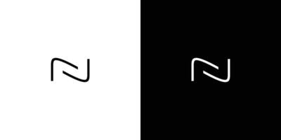 design semplice e moderno del logo della lettera n iniziali vettore