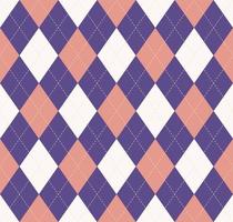 argyle plaid motivo senza cuciture viola rosa colore sfondo. utilizzare per tessuti, tessuti, elementi di decorazione d'interni, tappezzeria, avvolgimento. vettore