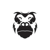 testa gorilla mascotte logo simbolo illustrazione vettoriale design