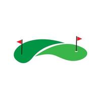 illustrazione di progettazione di logo di vettore di sport dell'arena di golf del campo