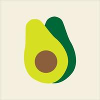 avocado frutta succo fresco logo vettore simbolo icona illustrazione design minimalista