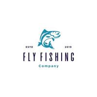 modello di logo di pesca. elementi di design per logo, etichetta, emblema, segno. illustrazione vettoriale. vettore