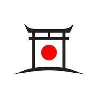 torii japan gate design minimalista del logo, illustrazione dell'icona del simbolo grafico vettoriale idea creativa