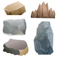 roccia e set di pietre vettore
