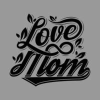 amore mamma design tipografico vettore
