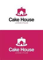 disegno del logo della casa della torta, vettore